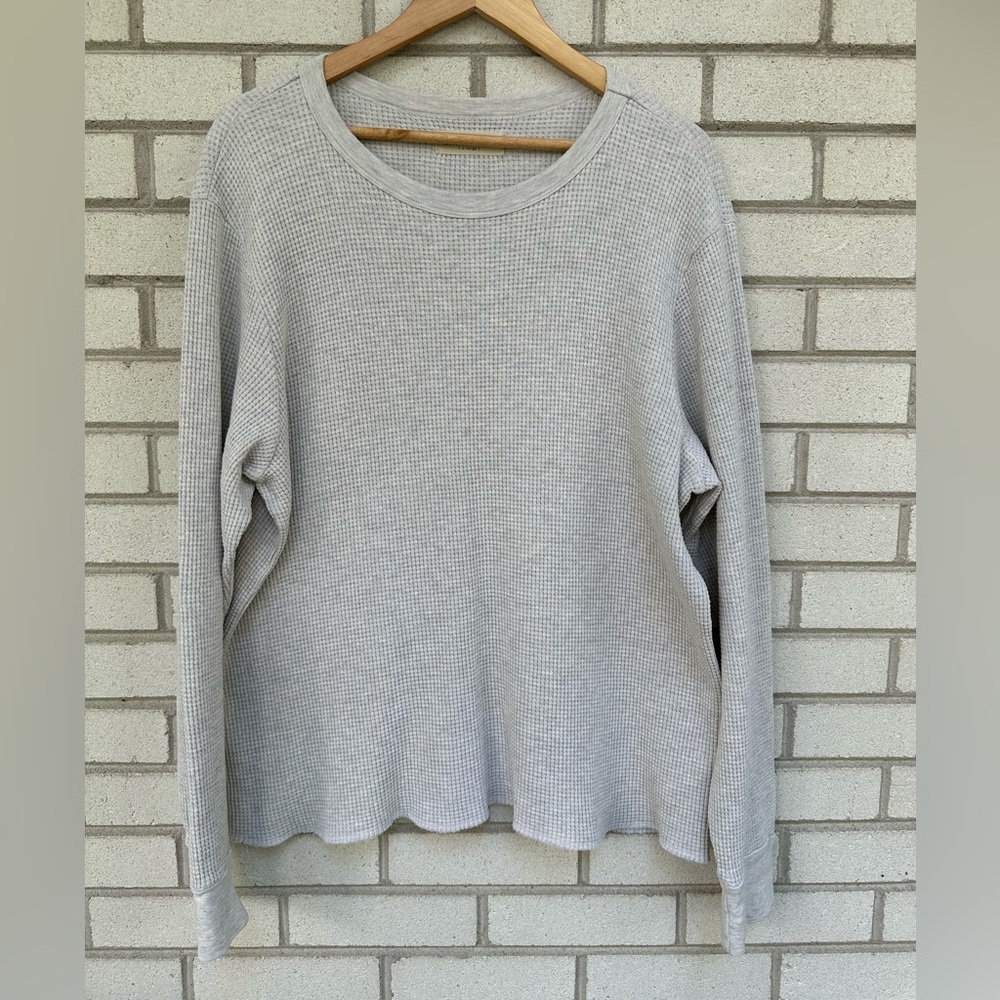 Imogene and Willie waffle thermal crew ash XL shirt tee + long sleeve